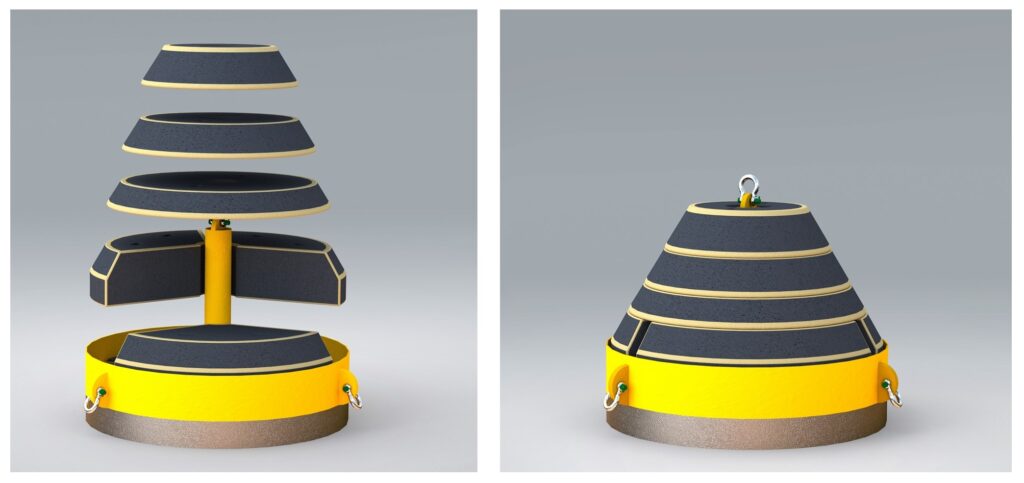 Modular clump weights for offshore wind